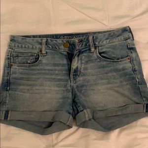 Light wash shorts